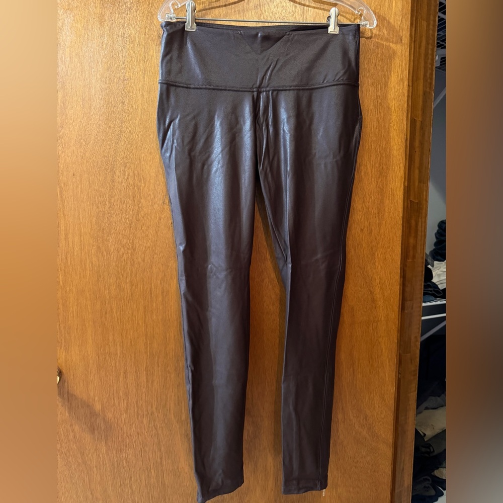 Time and Tru Brown Faux Leather Leggings